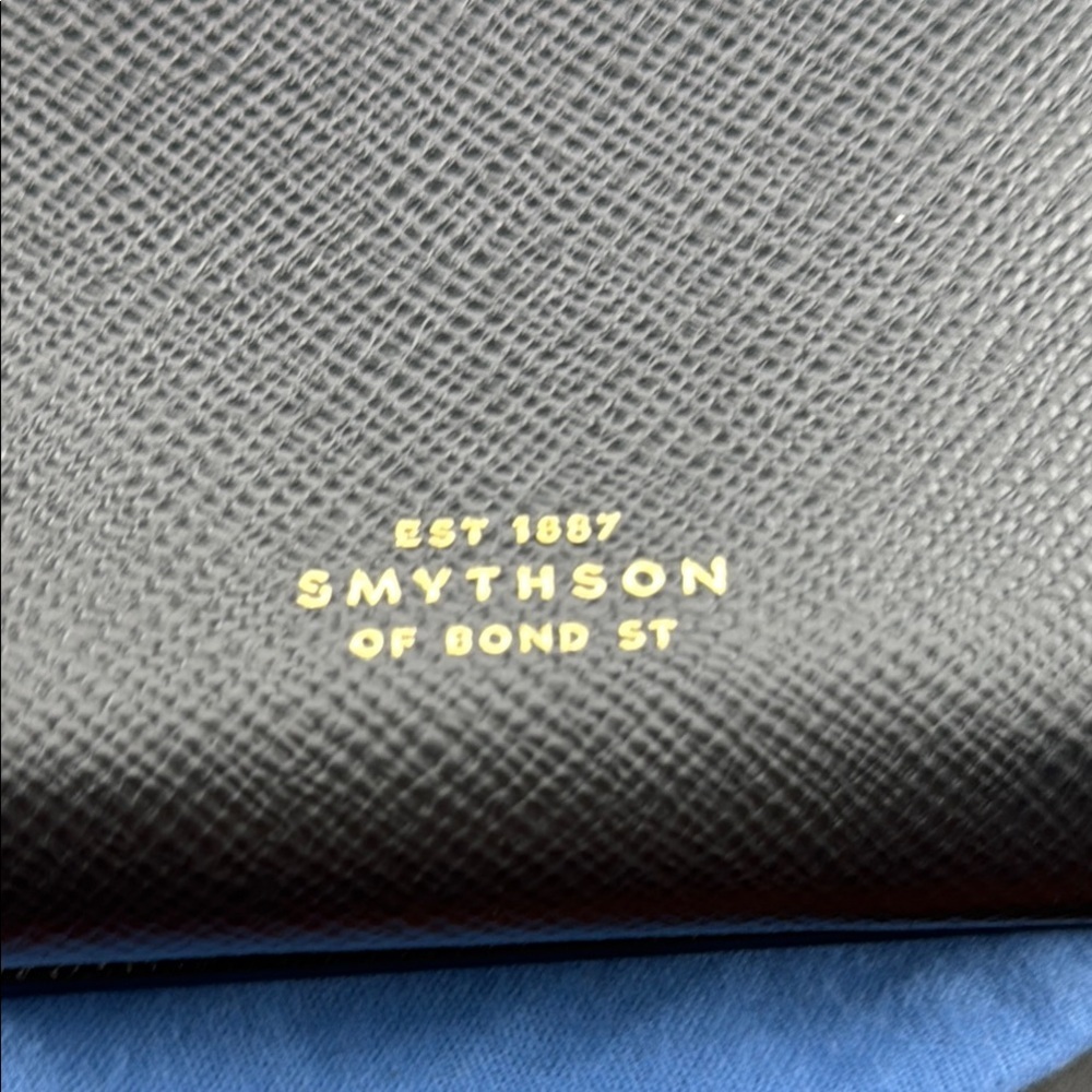 Smythson Black Leather Crossbody Bag - Picture 5 of 6